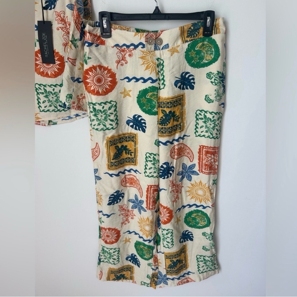 Rachel Zoe Multicolor Patterned Top and Pants Set - Picture 4 of 10